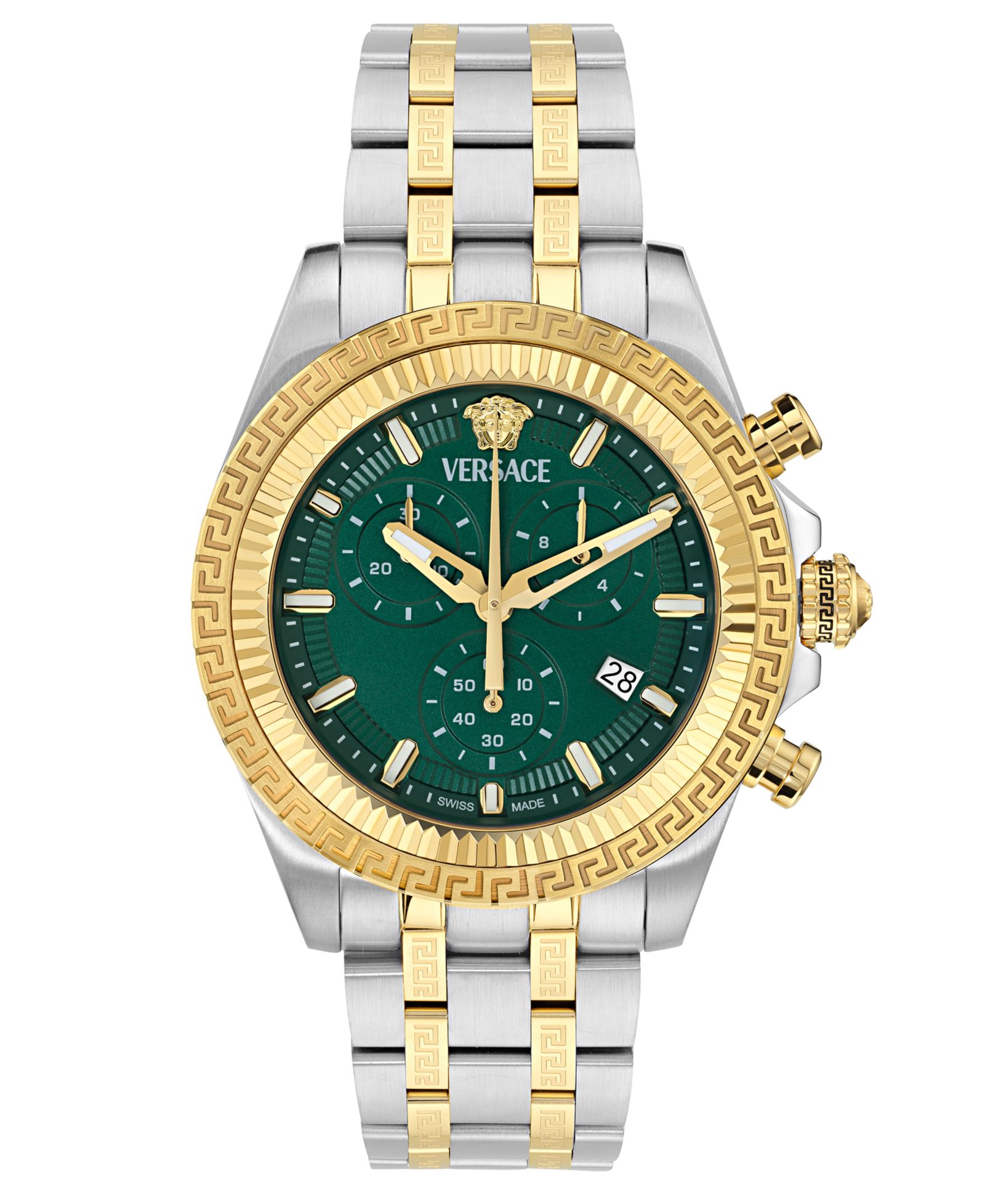 Versace Men's Swiss Chronograph Fornax Two-Tone Bracelet Watch 43mm
