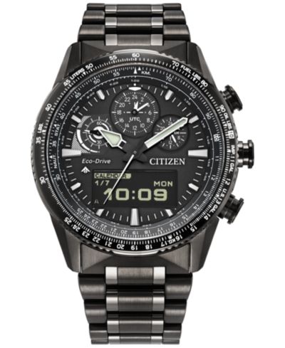 Citizen Men's Promaster Skyhawk U830 Analog-Digital Gray Stainless Steel Bracelet Watch 43mm