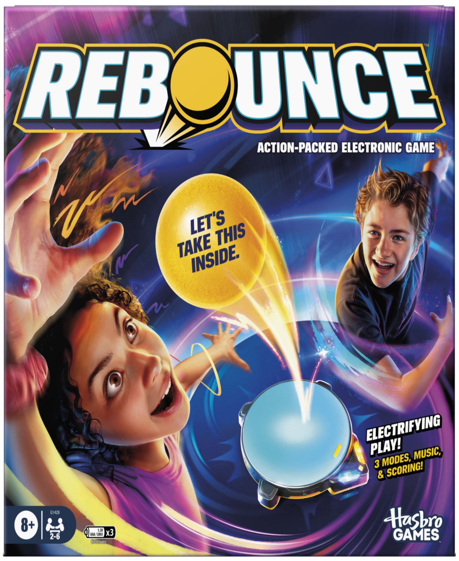 Hasbro Gaming Rebounce Indoor-Action 2-Player Board Game, Ages 8+