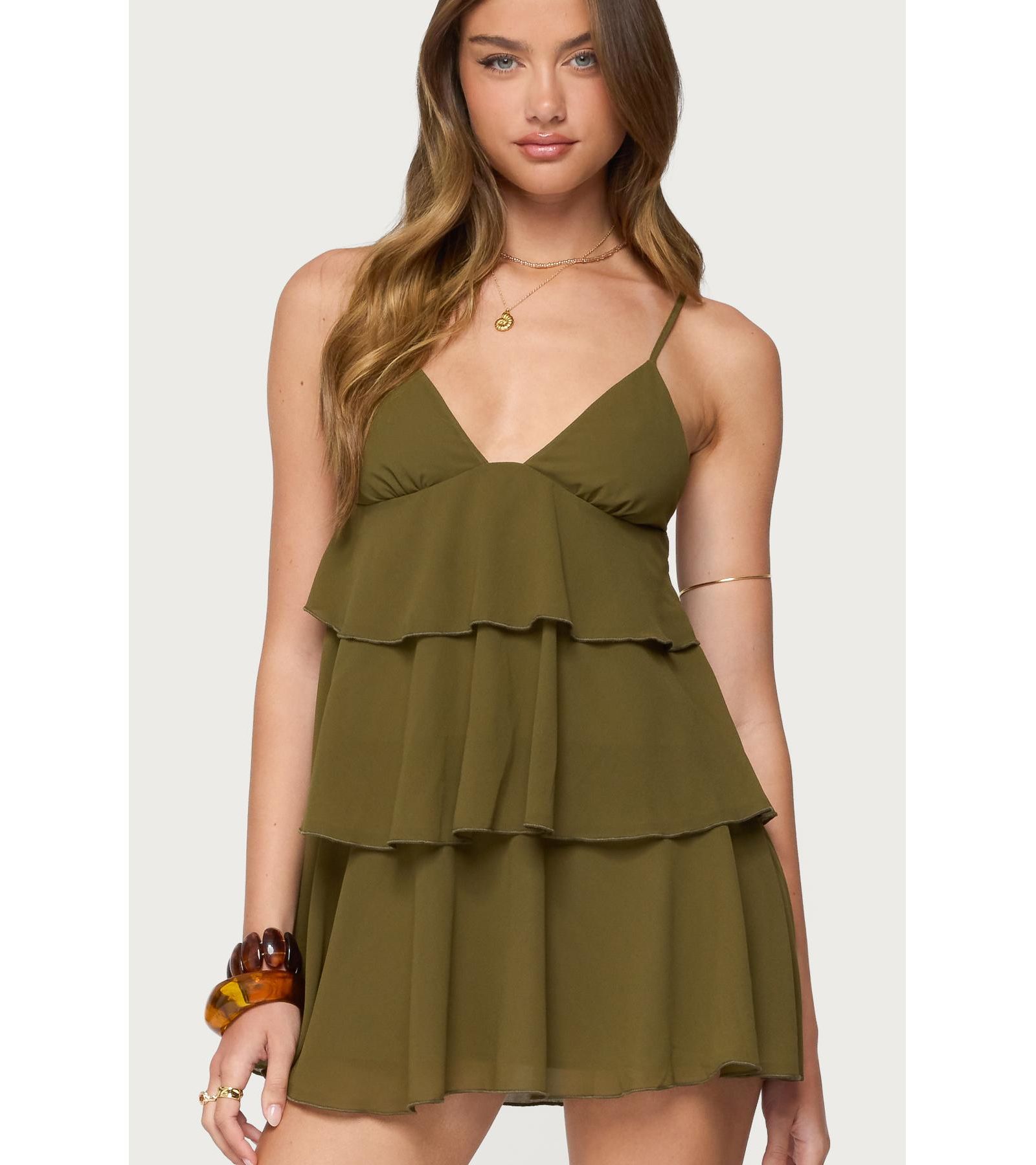 Женское мини-платье Edikted Gwynne Chiffon Ruffled