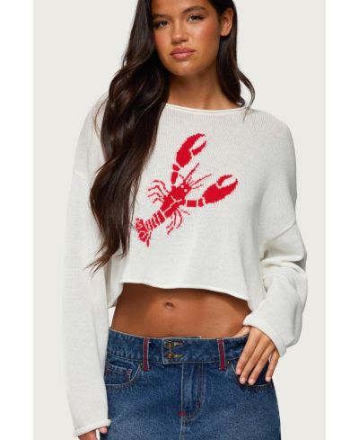 Edikted Women's Lobster Babe Oversized Knit Top