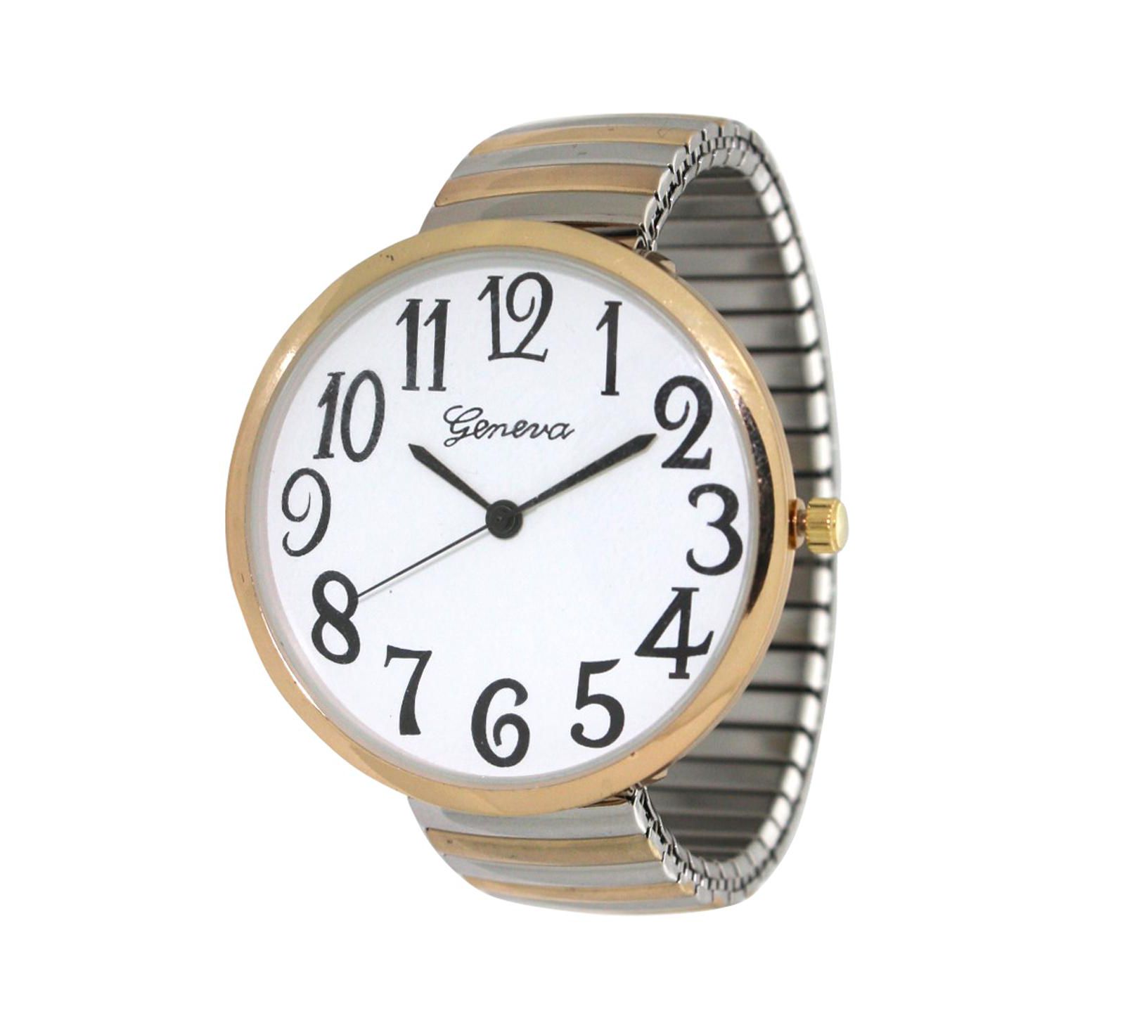 Часы Olivia Pratt Two Tone Super Large Face Stretch Strap