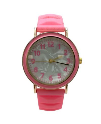 Olivia Pratt Solid Vibrant Color Everyday Silicone Women Watch, Pink