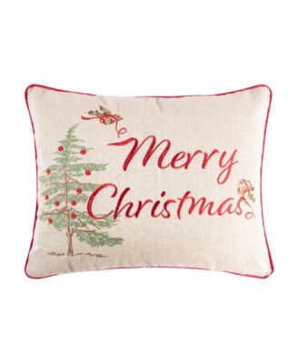 Levtex Tinsel Tidings Embroidered Decorative Pillow, 14" x 18"