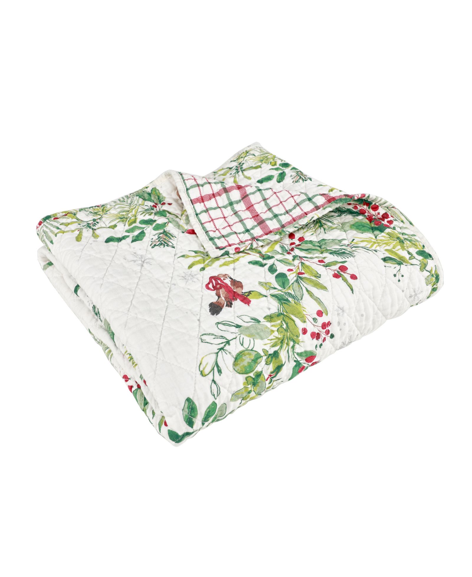 Levtex Tinsel Tidings Reversible Quilted Throw, 50" x 60"