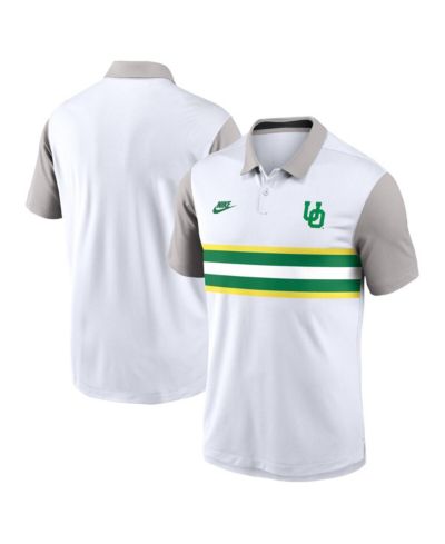 Мужская спортивная рубашка-поло Nike Oregon Ducks White/Gray Legacy Logo Vapor Performance