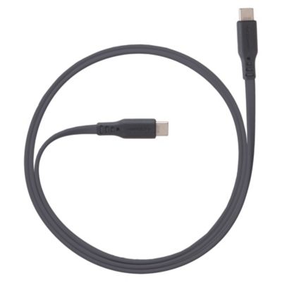 Ventev плоский кабель USB C на USB C высокоскоростной не запутывающийся 6ft-Gray