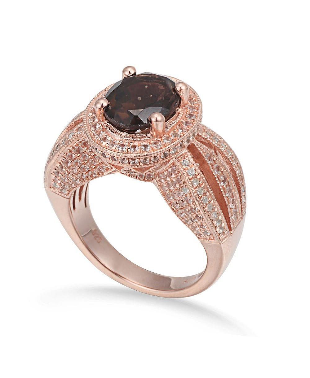 Коктейльное кольцо Suzy Levian New York с овальным топазом
