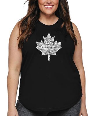 Майка La Pop Art Plus Size Canadian National Anthem Word Art