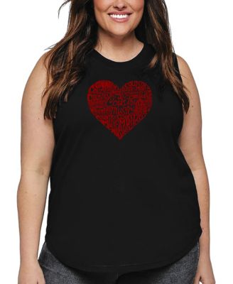 LA Pop Art майка Plus Size Country Music Heart Word Art