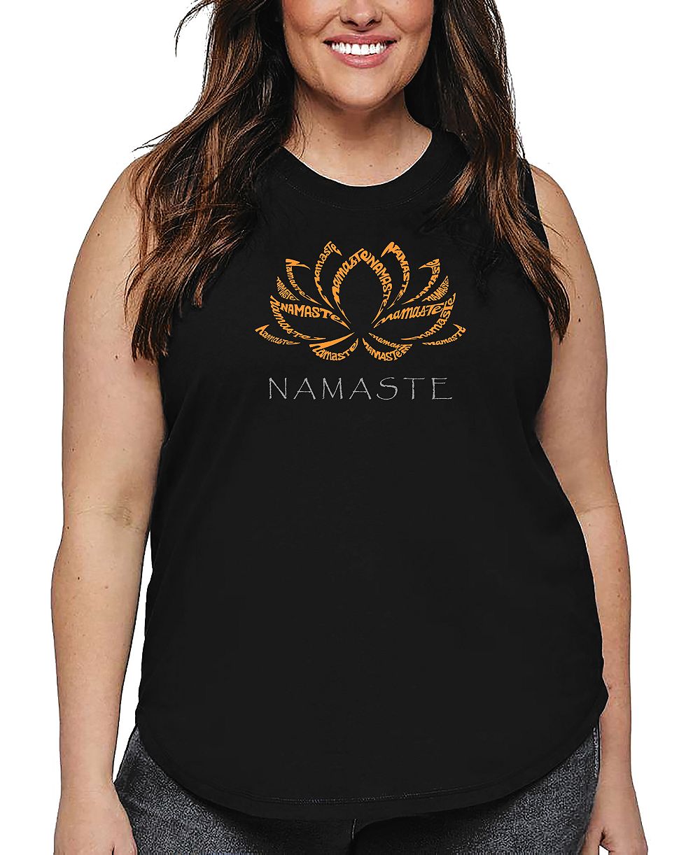 Майка La Pop Art Plus Size Namaste Word Art