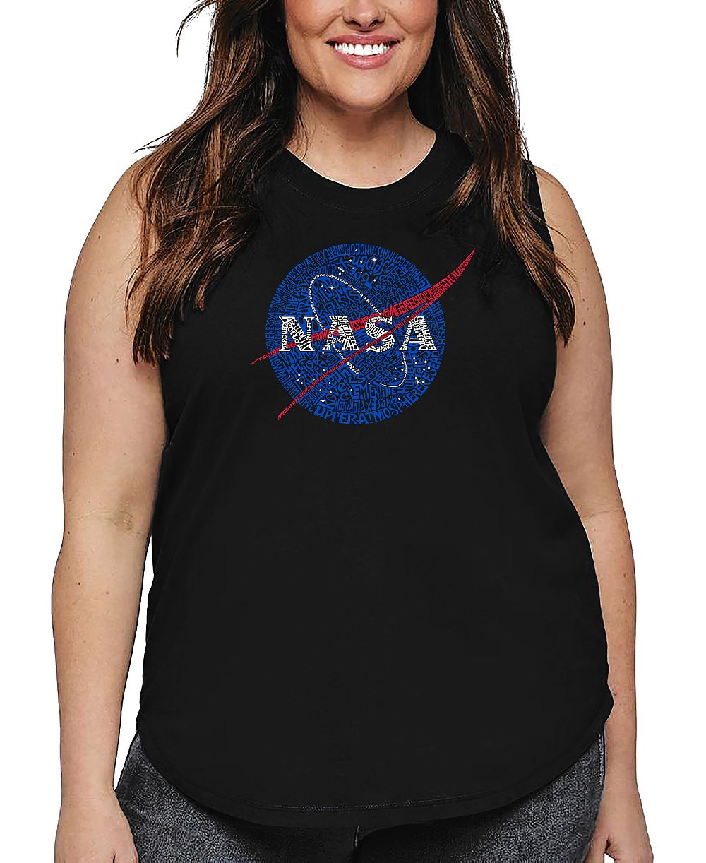La Pop Art майка Plus Size NASA's Most Notable Missions Word Art