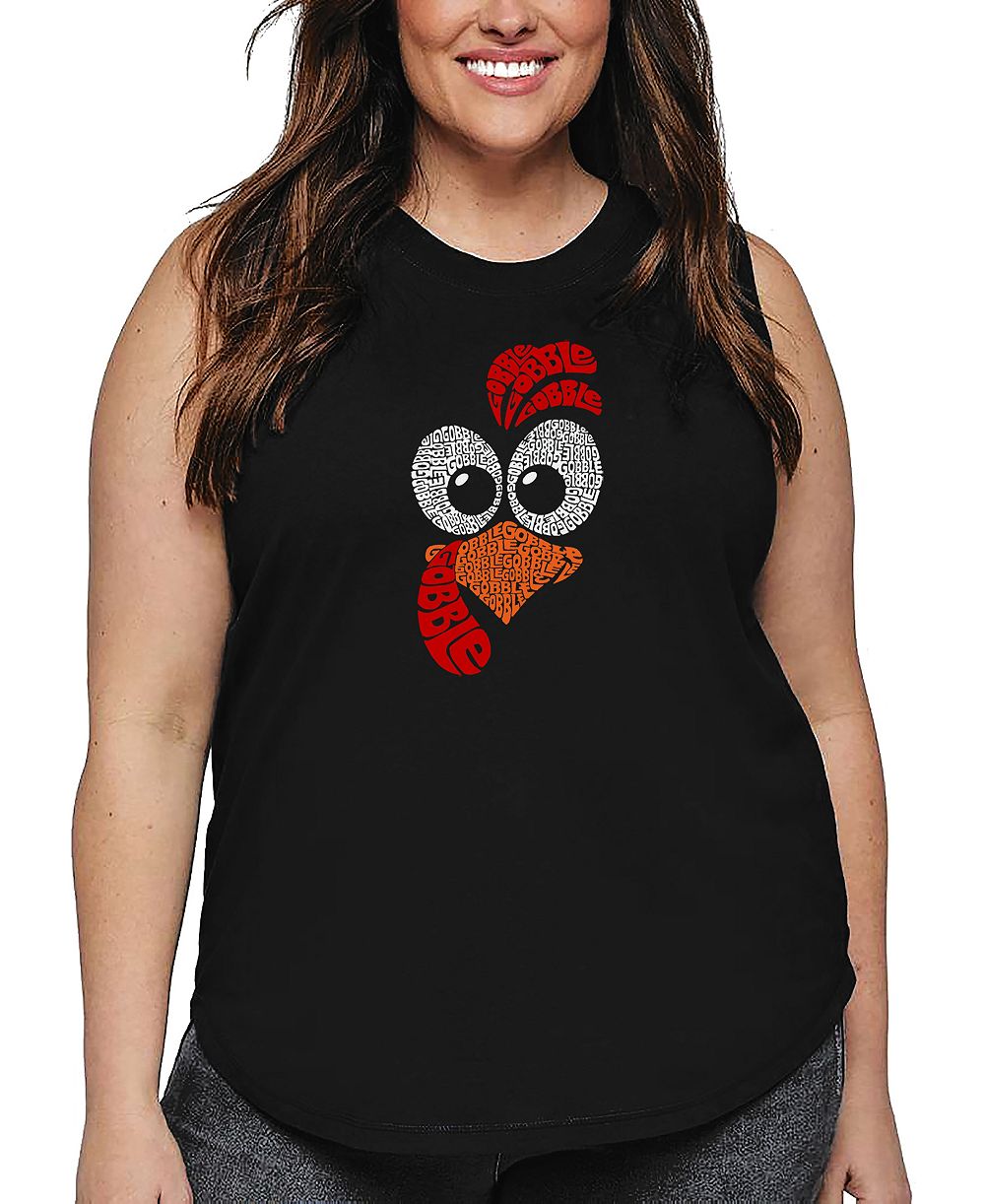 Майка La Pop Art Plus Size Turkey Face Word Art