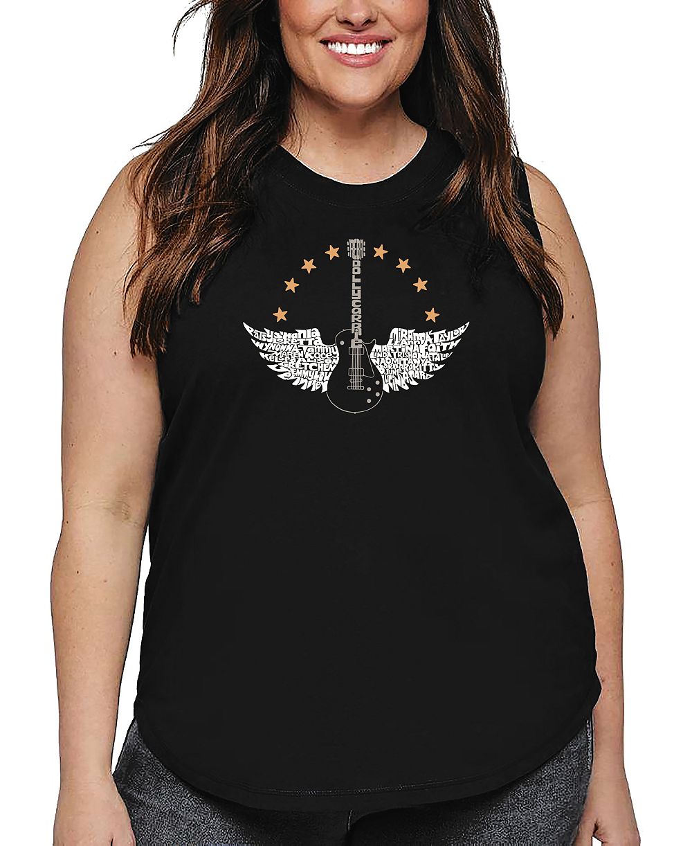 La Pop Art Plus Size Country Female Singers Word Art Tank Top
