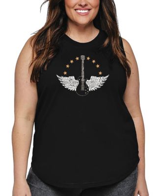 La Pop Art Plus Size Country Female Singers Word Art Tank Top