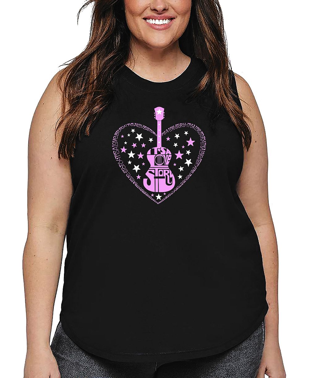 Женский топ La Pop Art Plus Size It's A Love Story