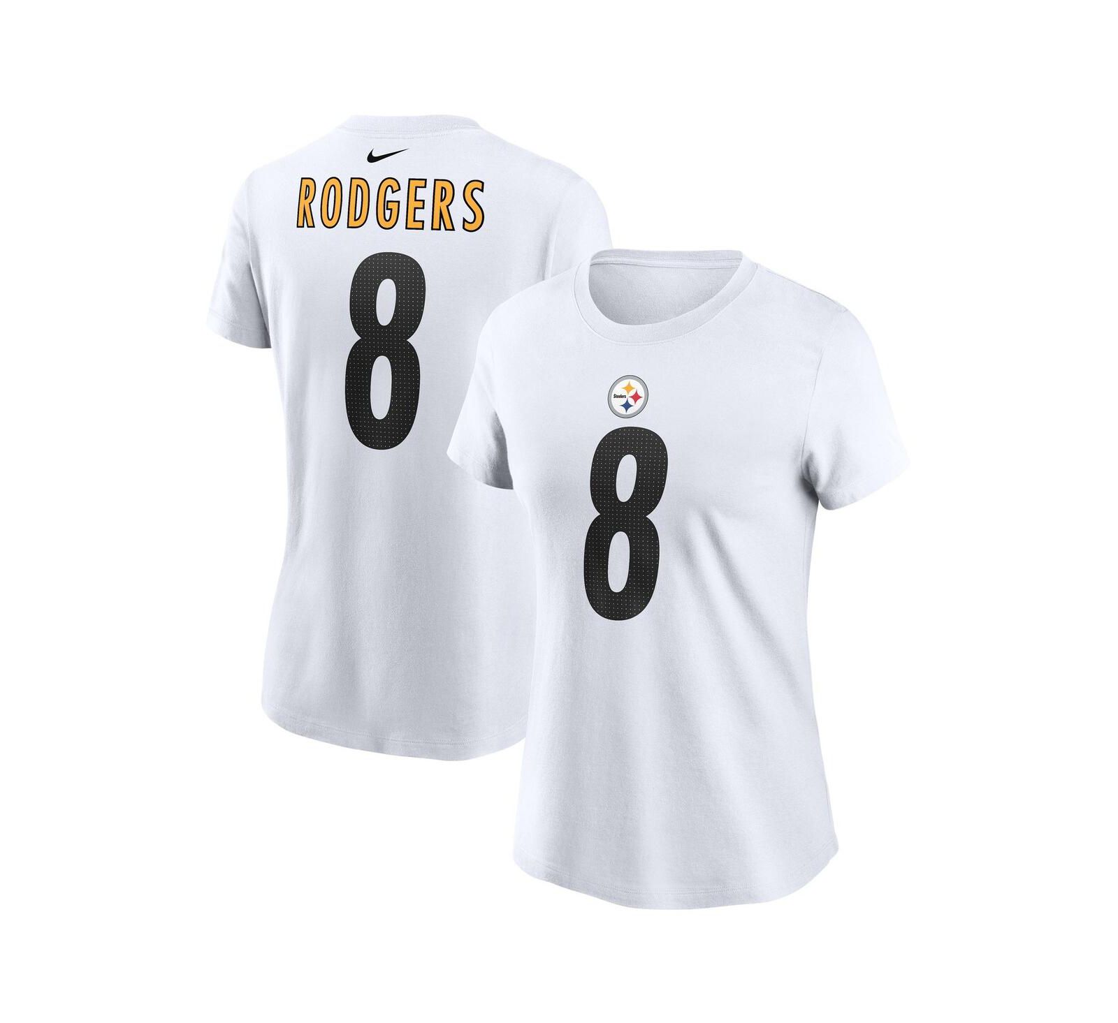 Nike Women's Aaron Rodgers White Pittsburgh Steelers Name & Number T-Shirt