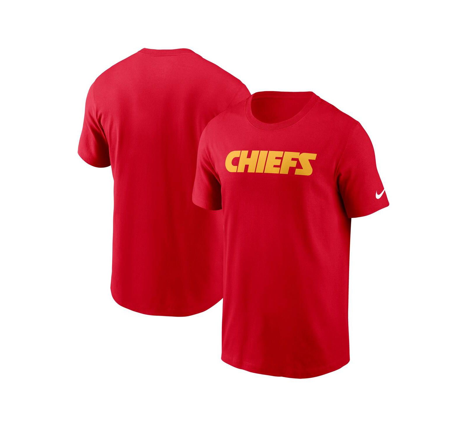 Nike Men's Red Kansas City Chiefs Primetime Wordmark Essential T-Shirt