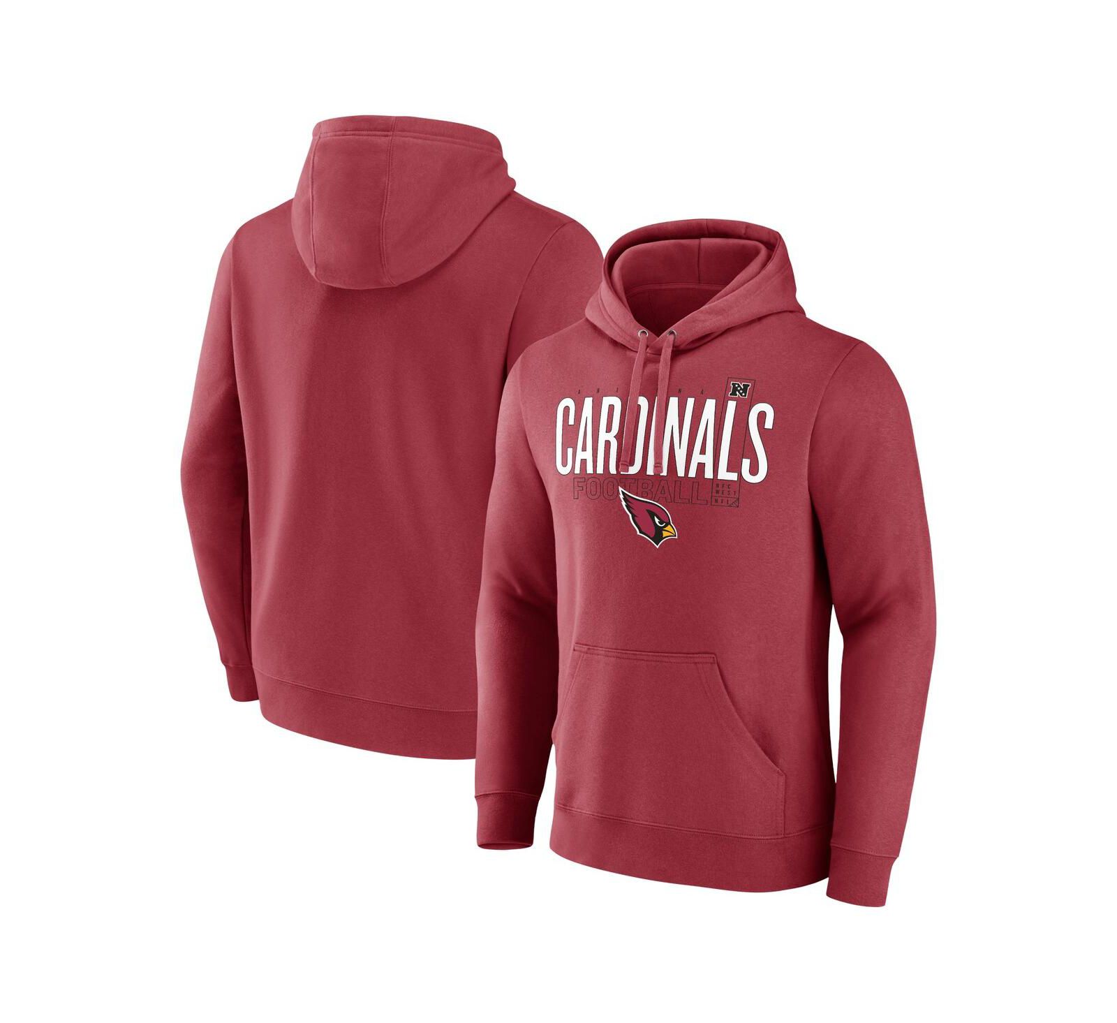 Fanatics Мужское худи с капюшоном Cardinal Arizona Cardinals Pylon Outline Pullover