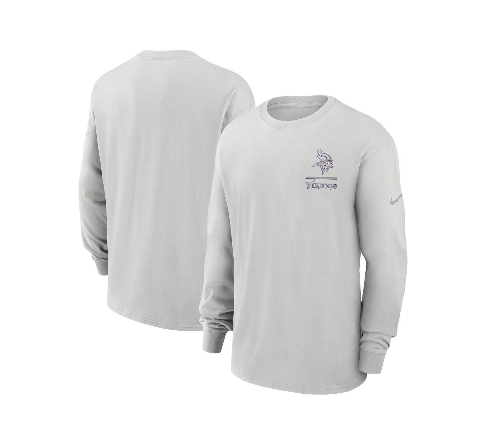 Nike Мужская серая футболка с длинным рукавом Minnesota Vikings Essential Heavy Max90