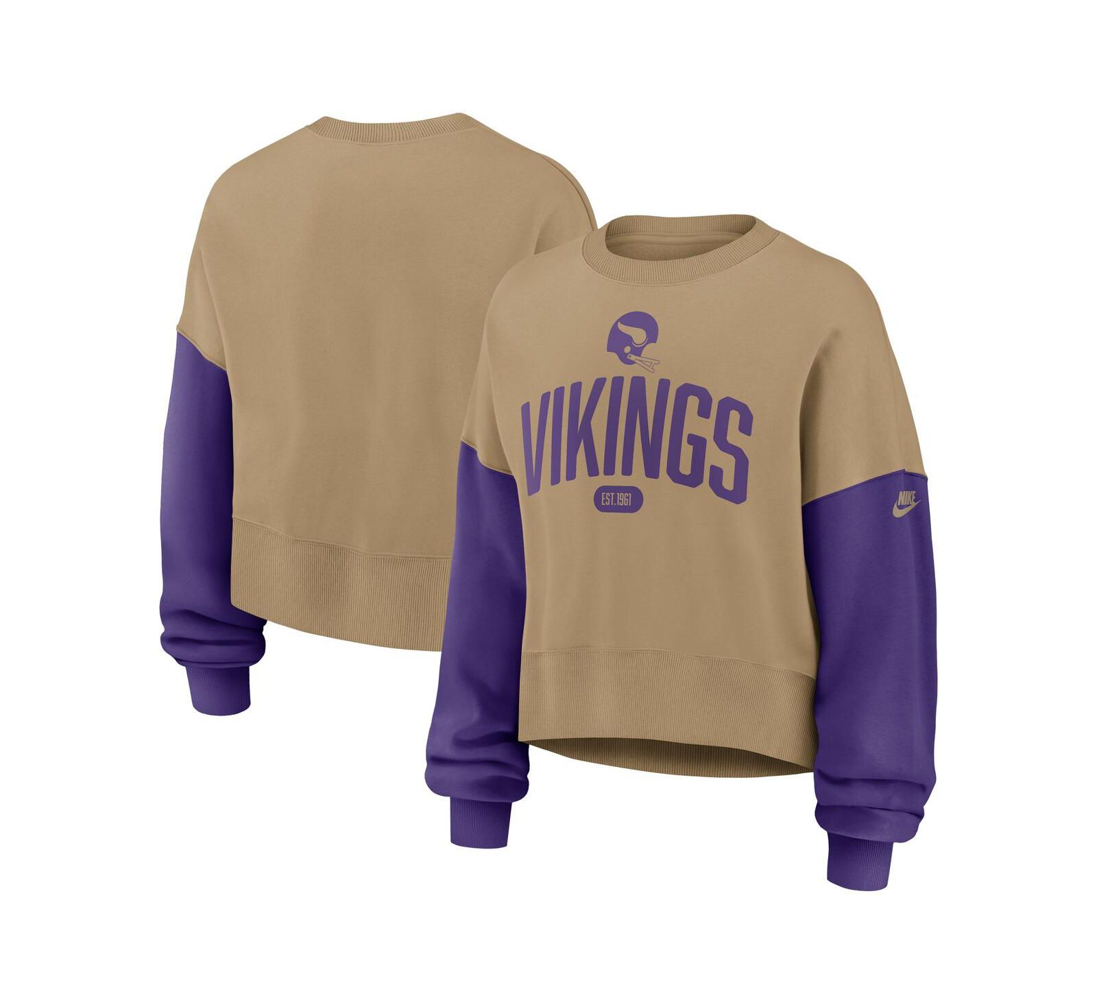 Женская толстовка Nike Minnesota Vikings Oversized Rewind Tan