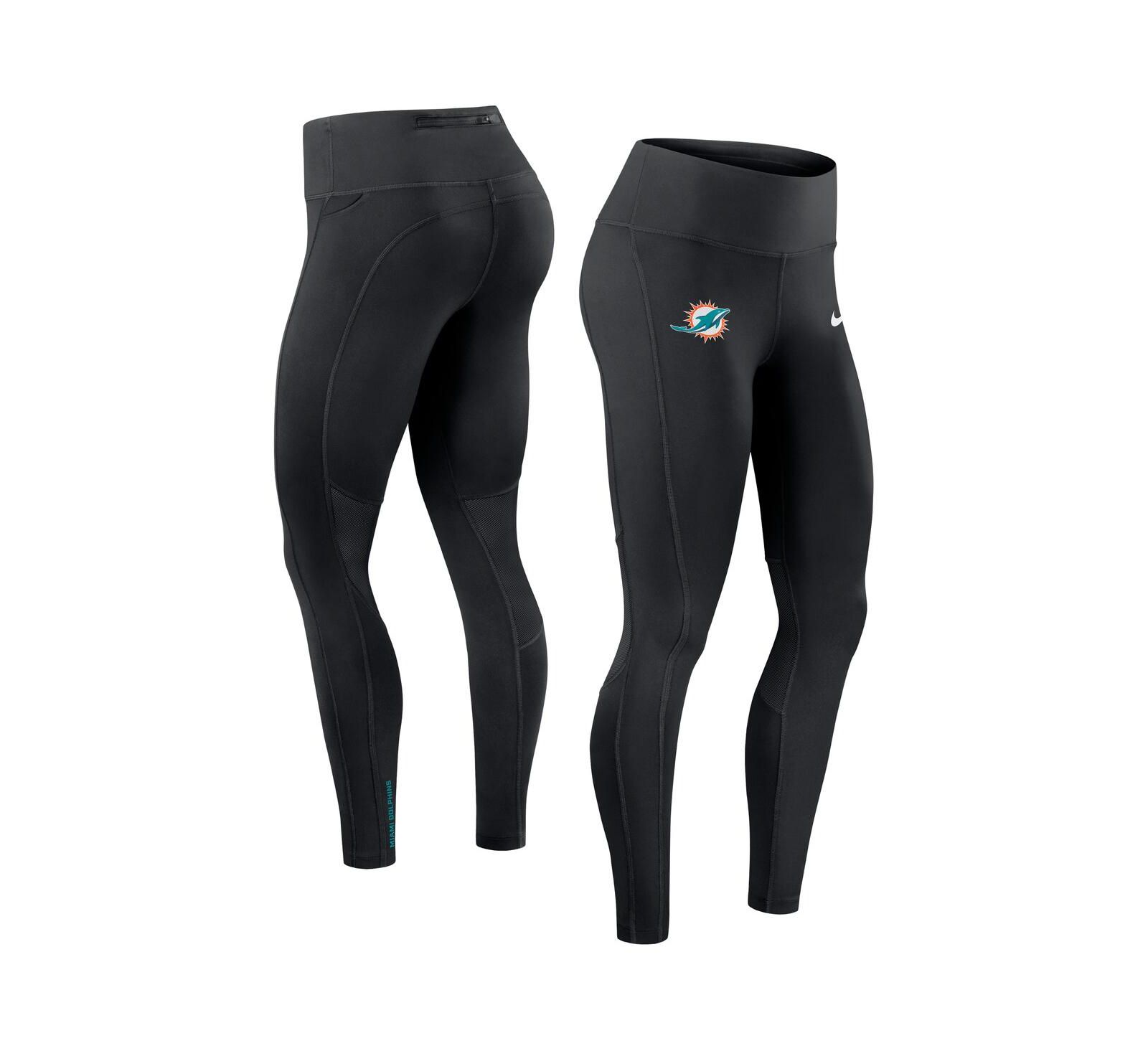 Nike Women's Black Miami Dolphins Primetime Epic Fast Performance Leggings