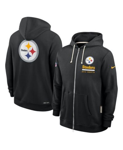 Nike Мужское черное худи с полной молнией Pittsburgh Steelers Sideline Utility Player Performance