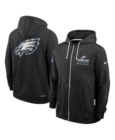 Nike Men's Black Philadelphia Eagles Sideline Utility Player Performance Full-Zip Hoodie