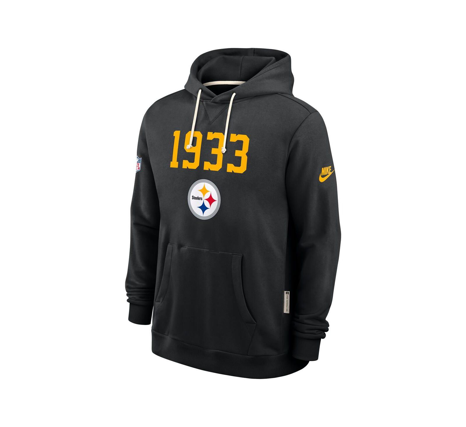 Nike Мужское черное худи Pullover Pittsburgh Steelers 1933 Sideline Performance