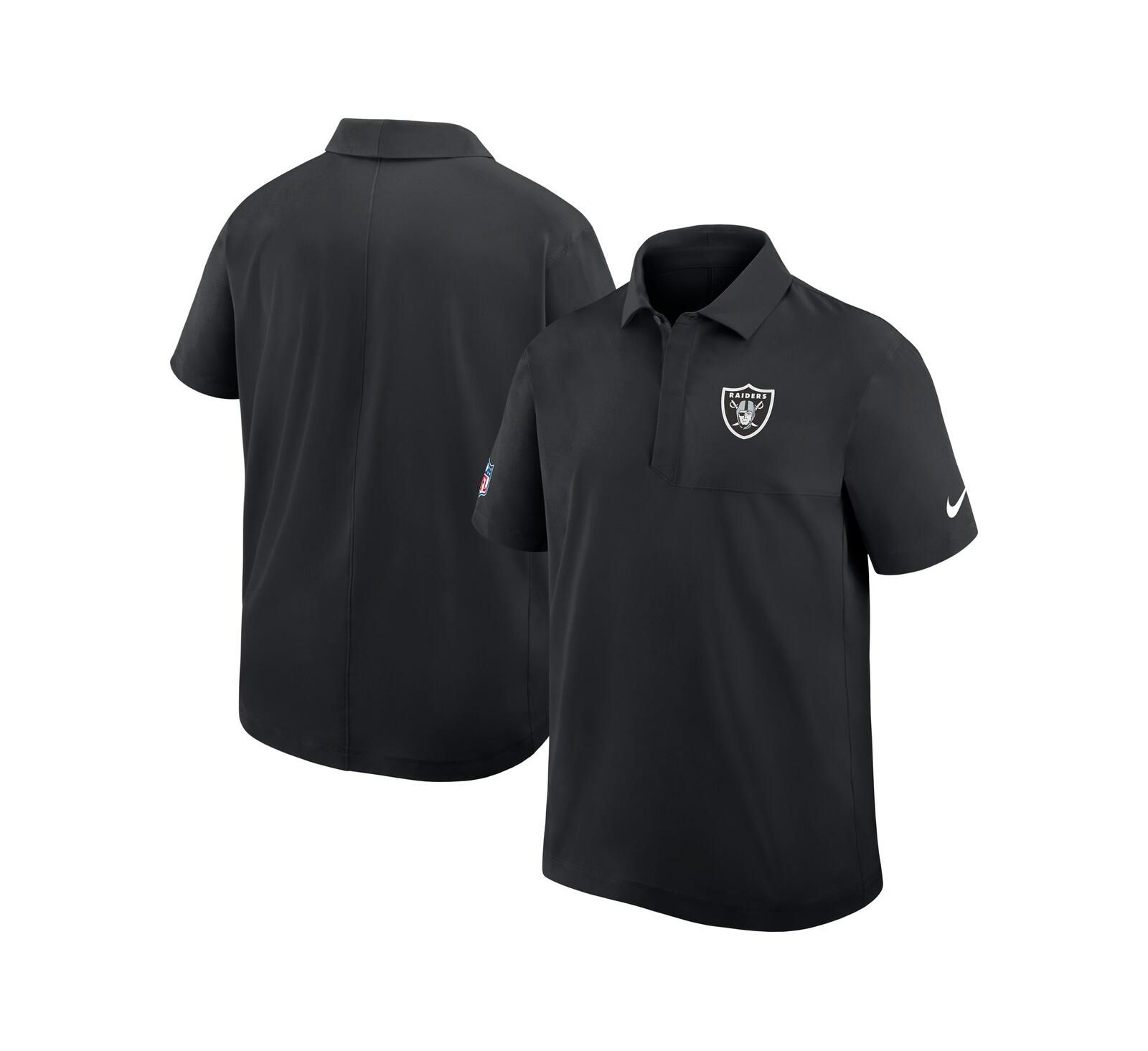 Nike Men's Black Las Vegas Raiders Sideline City Pride Woven Performance Polo Shirt