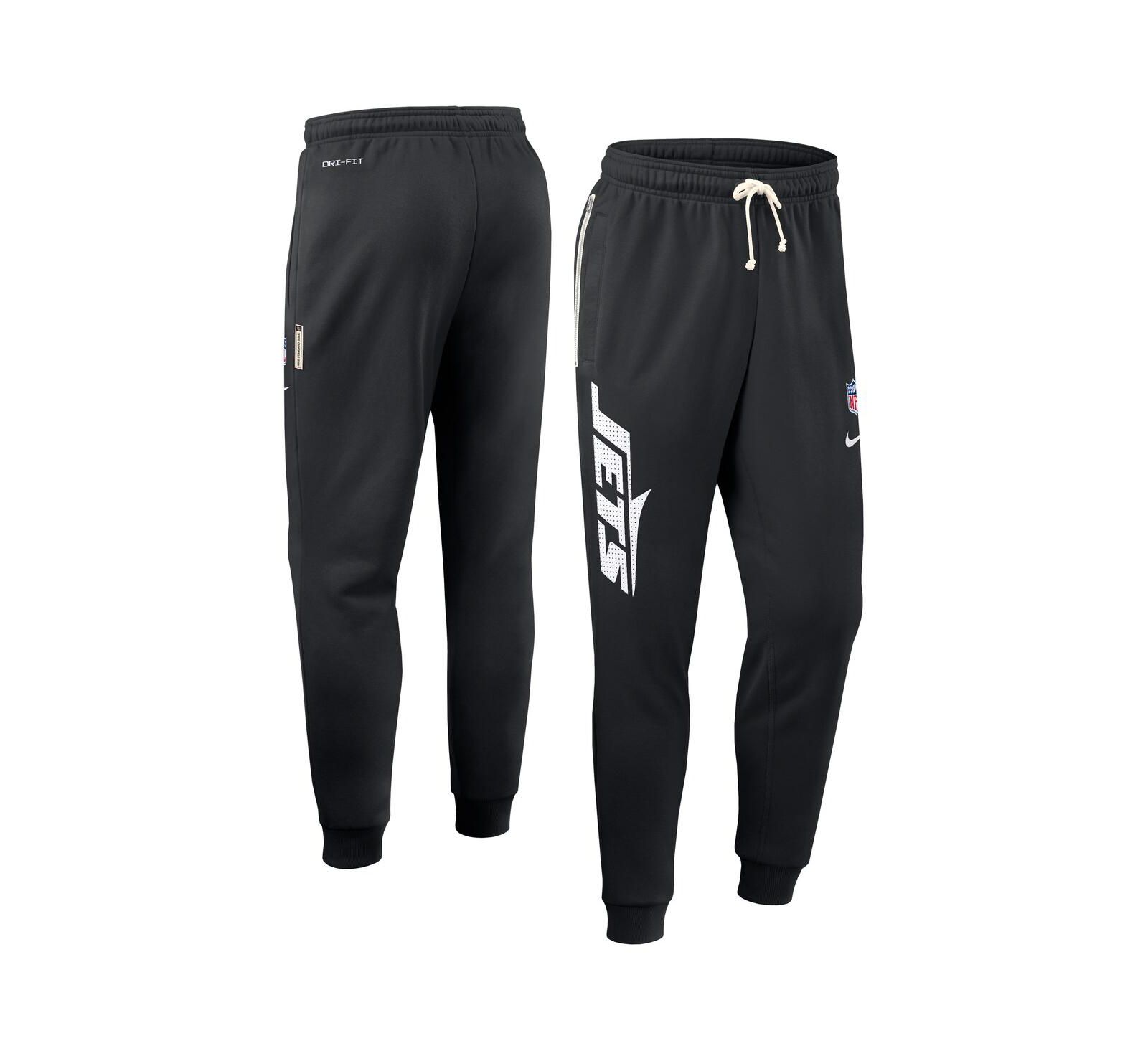 Nike Men's Black New York Jets Sideline Ground Game Performance Taper Pants
