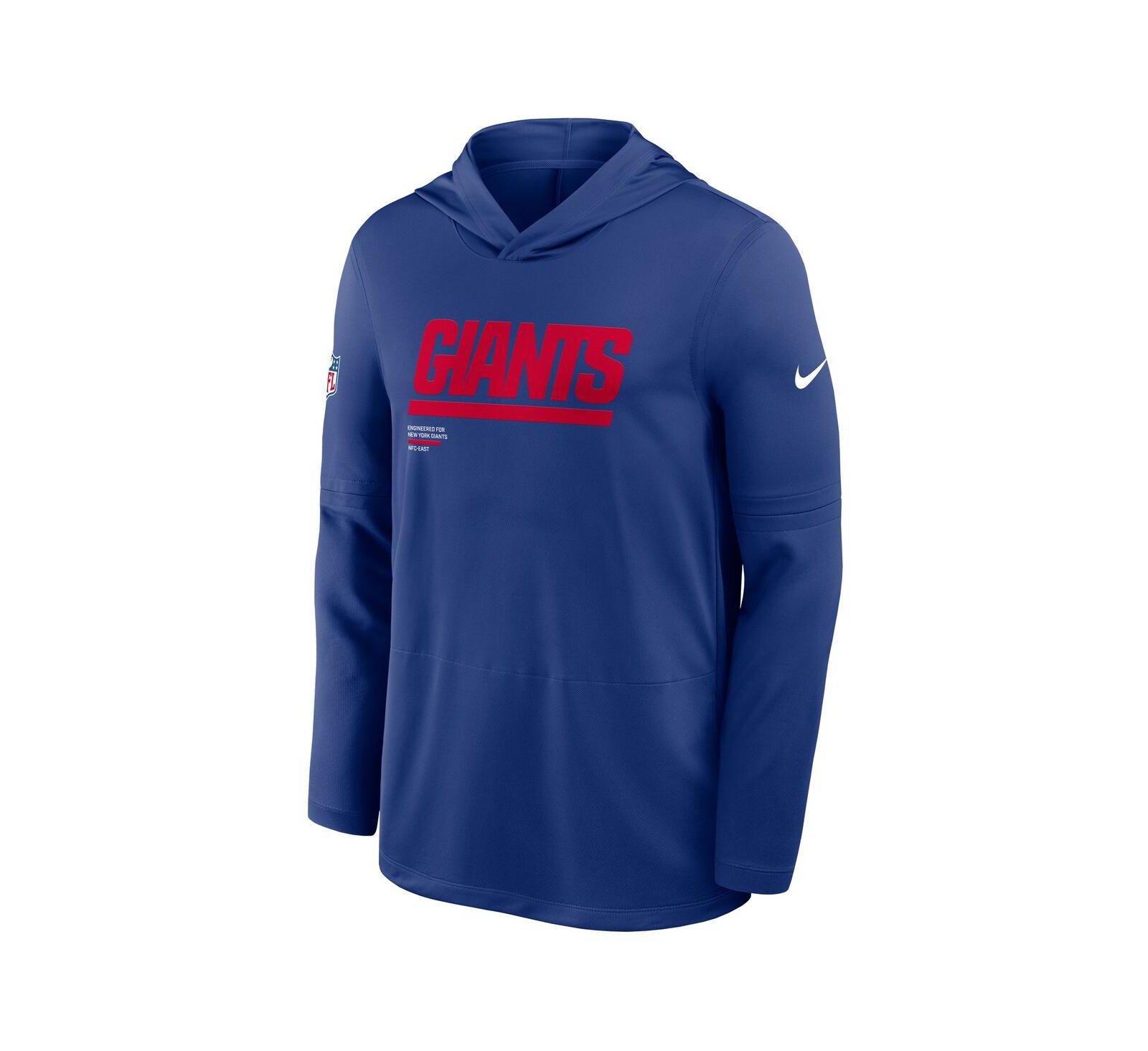 Nike Men's Royal New York Giants Sideline Pure Performance Long Sleeve Hoodie T-Shirt