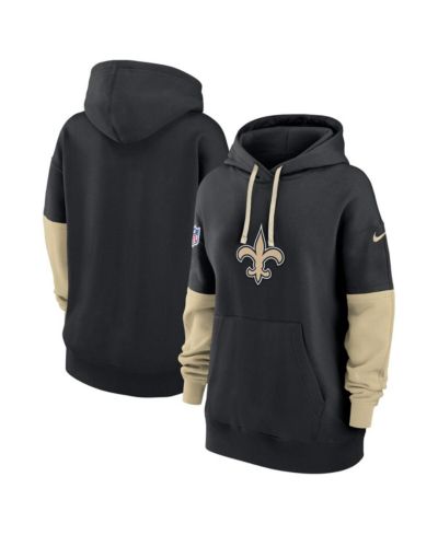 Женское худи Nike New Orleans Saints 2024 Sideline Essential Fleece, черное