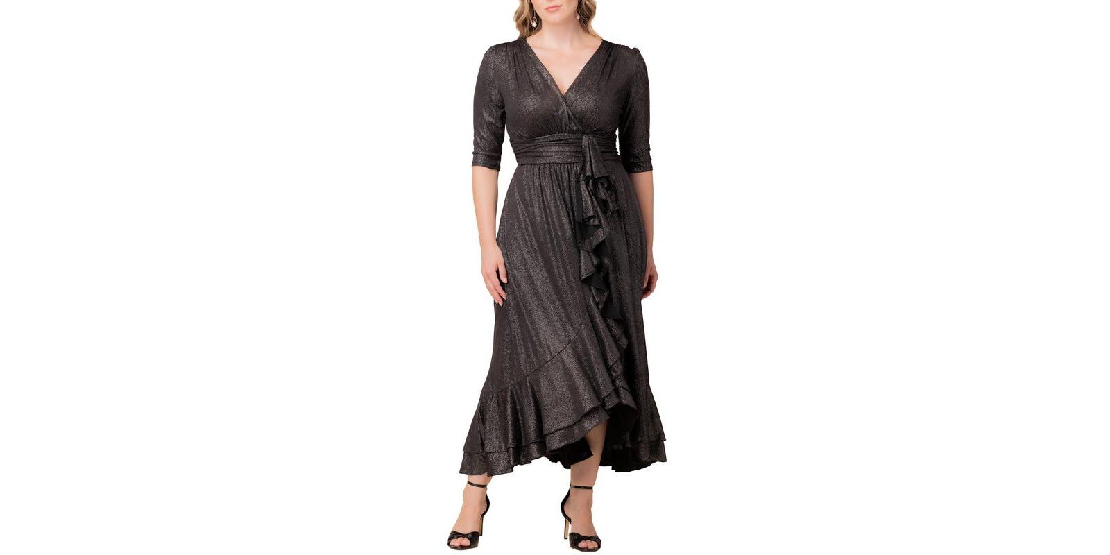 Вечернее платье Kiyonna Plus Size Glimmer Ruffle