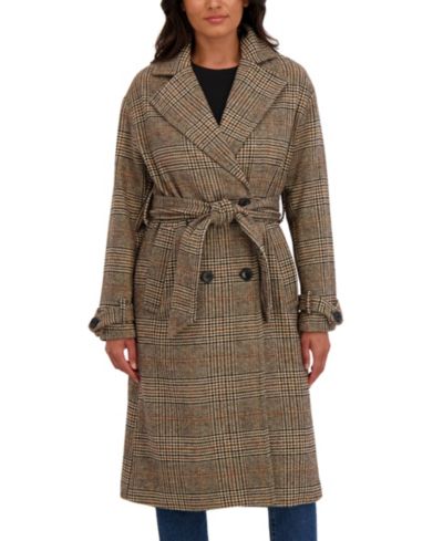 Пальто Sebby Collection Women's Long Belted Oversized Double Breasted Faux Wool