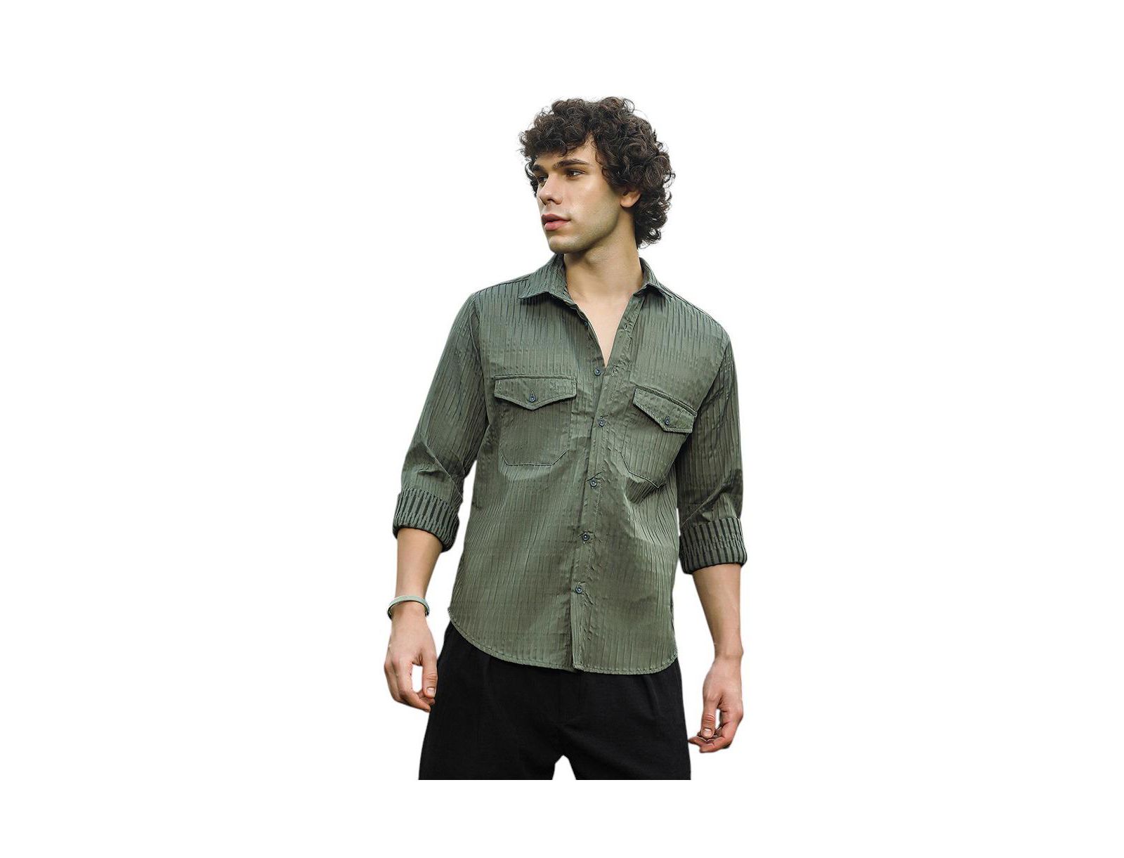 Мужская рубашка Campus Sutra Crimp-Tactile Utility Shirt