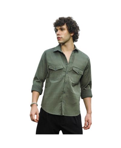 Мужская рубашка Campus Sutra Crimp-Tactile Utility Shirt
