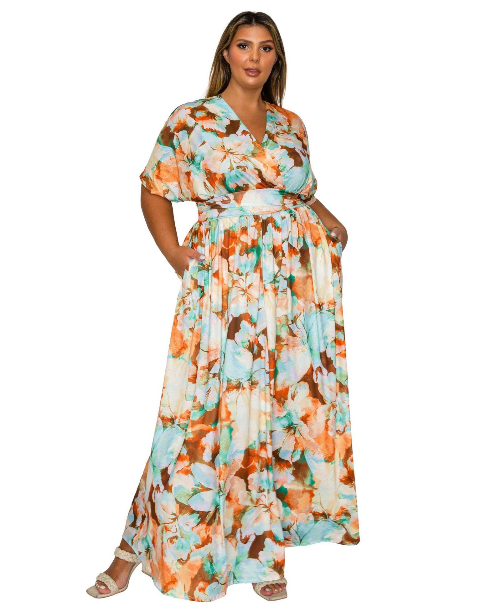 L I V D Женский платье Minoa Floral Empire Waist Plus Size