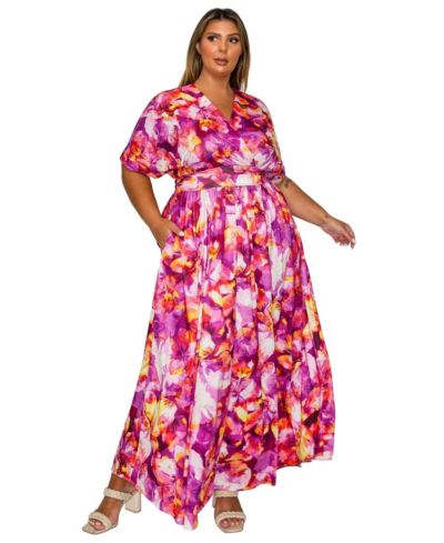 L I V D Женский платье Minoa Floral Empire Waist Plus Size