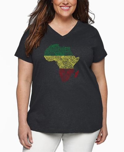 LA Pop Art Футболка Plus Size с принтом Countries in Africa