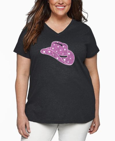 LA Pop Art Футболка Plus Size с принтом Cowgirl Hat
