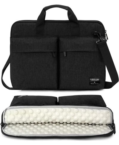 Acer 15.6 inch Laptop Shoulder Bag,Slim Shockproof Computer Sleeve Notebook Ultrabooks Carrying Case Handbag Cover Fit for Acer Asus Dell Lenovo HP Toshiba, Black