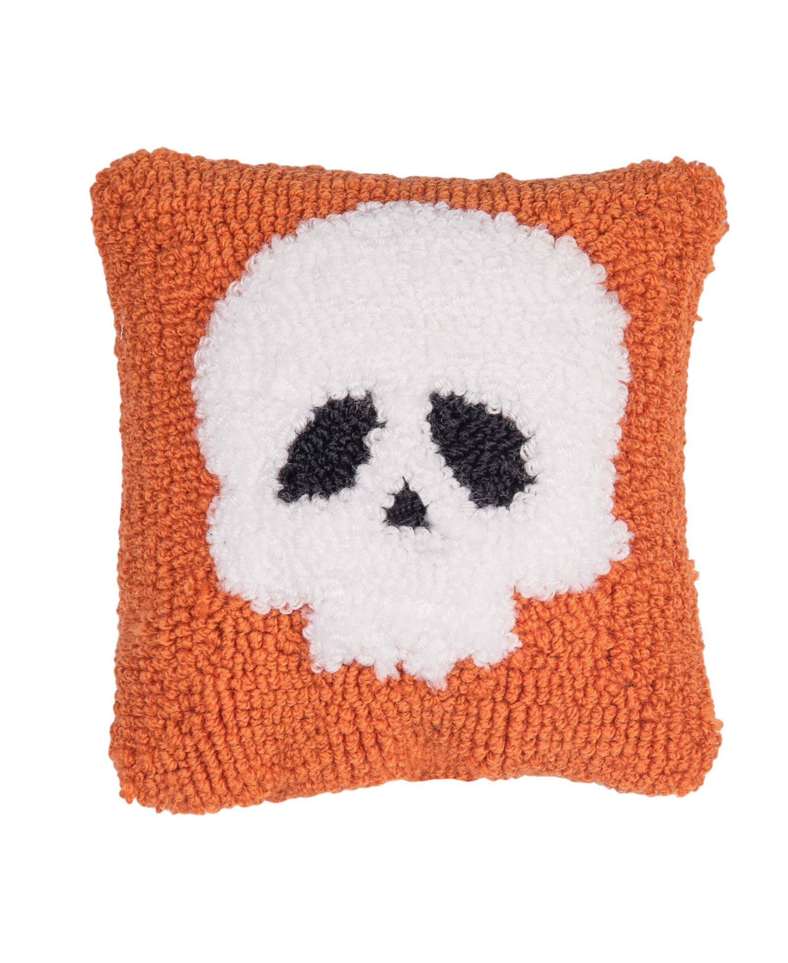 C&F Home 8" x 8" Mini Skull Hooked Throw Pillow