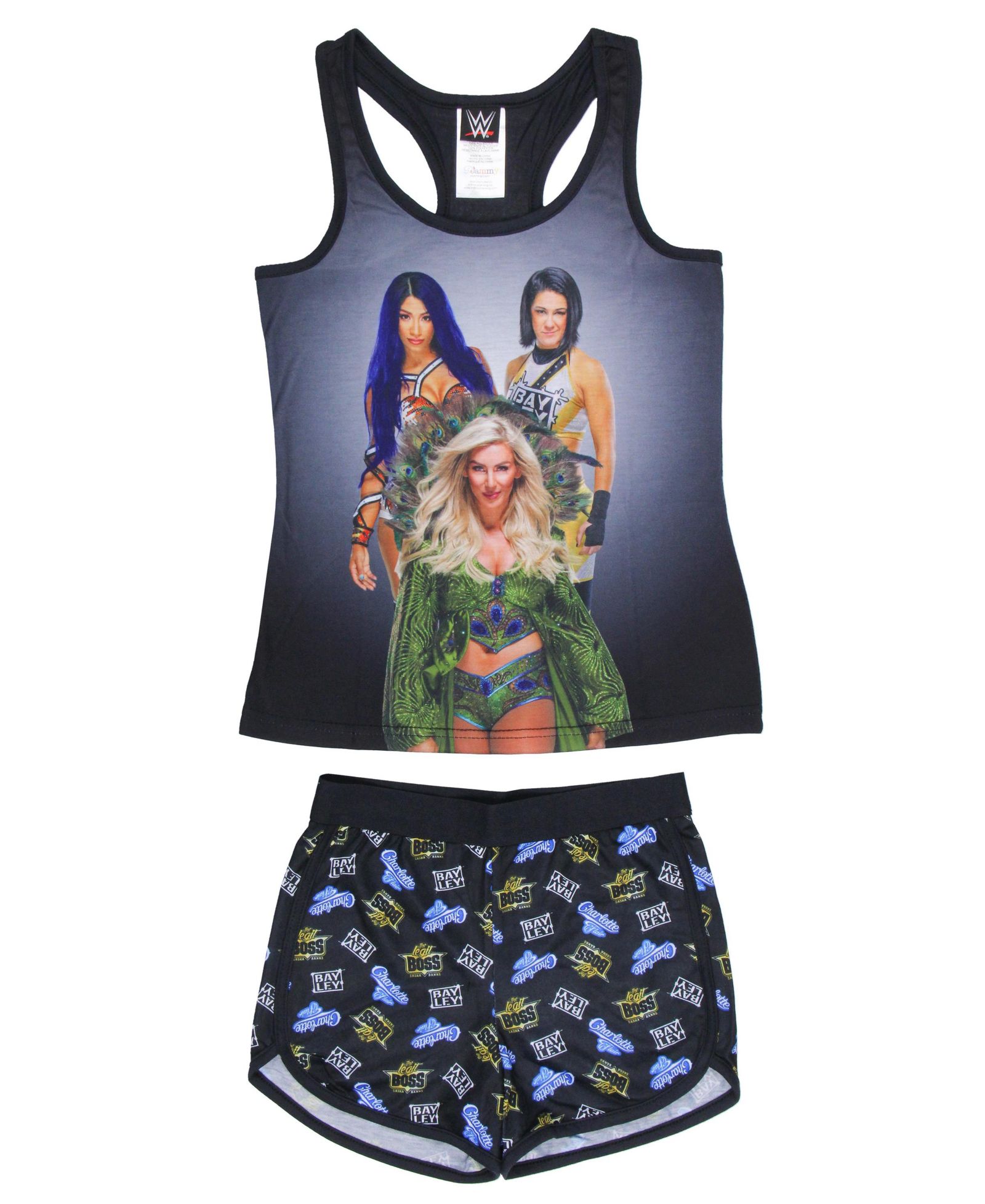 WWE Детский комплект пижамы из 2 предметов Sasha Banks Bayley Charlotte Flair