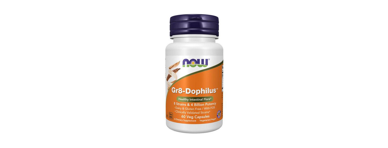 Капсулы NOW Foods Gr8-Dophilus, энтеросорбируемые, 60 шт.