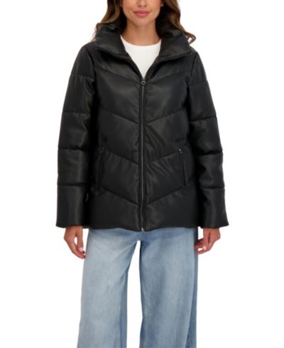 Женская пуховая куртка Sebby Collection Faux Leather