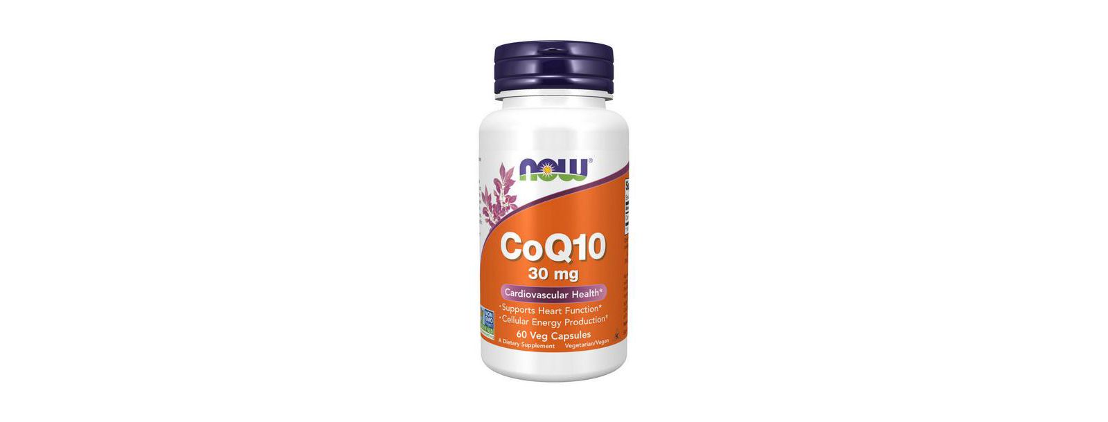 NOW Foods CoQ10, 30 Mg, 60 вегетарианских капсул