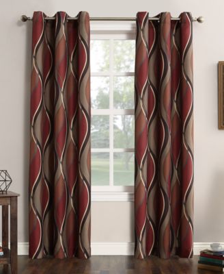 Полупрозрачная штора Intersect Ogee Print Semi-Sheer Grommet Curtain Panel