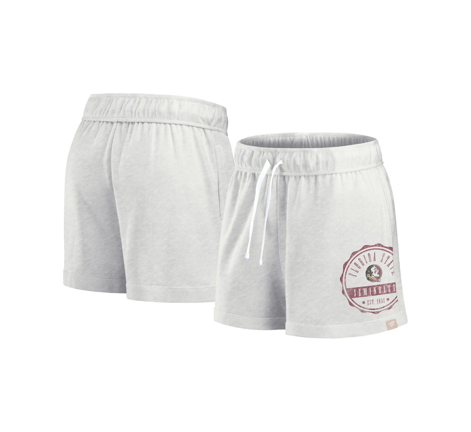 Женские шорты Fanatics Florida State Seminoles Win Badge, овсяный цвет