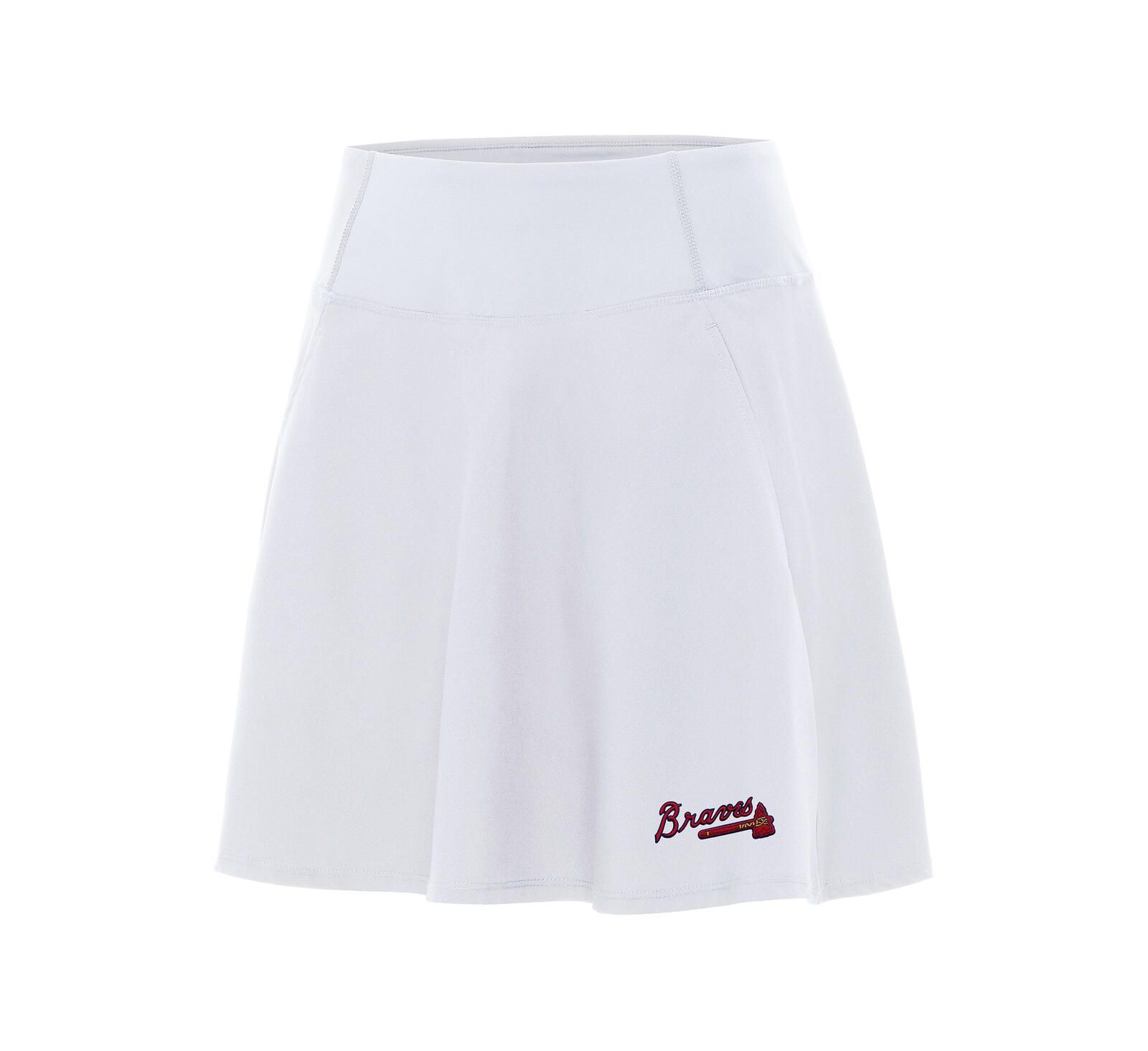 Antigua Women's White Atlanta Braves Chip Skort
